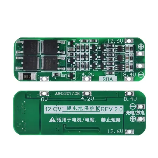 Placa BMS 3S 20A Protección para Baterías 18650 12.6V