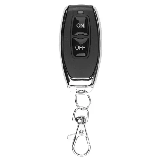 Receptor 12v Rf 1 Canal Con Control Remoto Negro