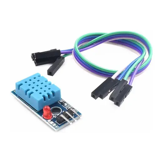Dht11 Sensor De Humedad Y Temperatura Con Led Y Cables