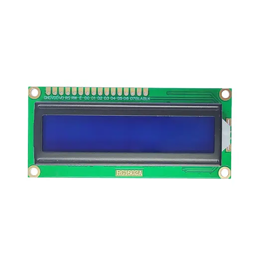 Pantalla LCD 1602 azul sin interfaz I2C